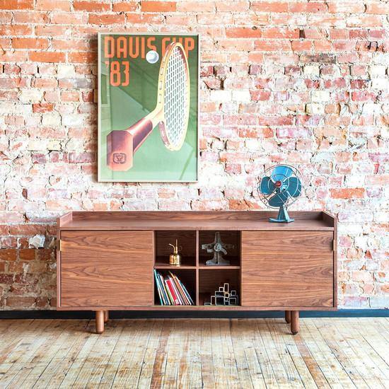 midcentury額 Mid Century Modern Walnut BAR / VINYL Cabinet, c. 1960's