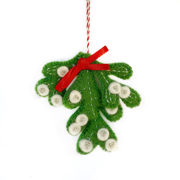 Mistletoe Felt Wool Ornament