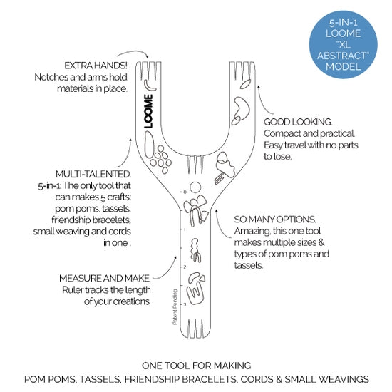 5 - IN - 1 XL Pom - Pom Maker: Abstract - DIGS
