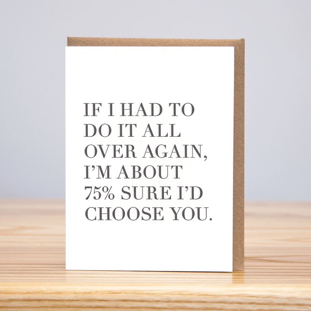 75% Sure Anniversary Card - DIGS