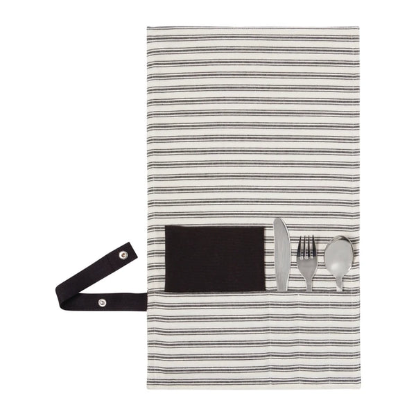 Ticking Stripe On-the-Go Roll Up Set