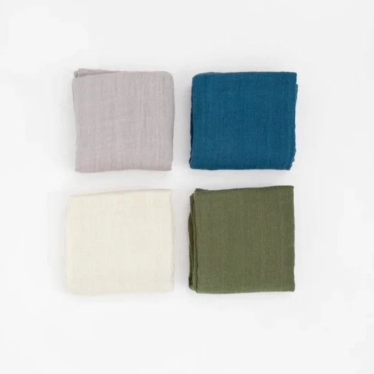 Cotton Muslin Squares 4 Pack: Fern