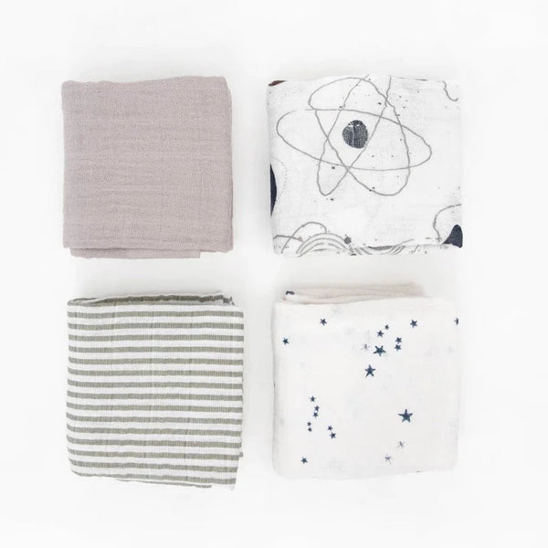 Cotton Muslin Squares 4 Pack: Planetary