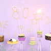 Mini Gold Number Sparkler Candle Wands