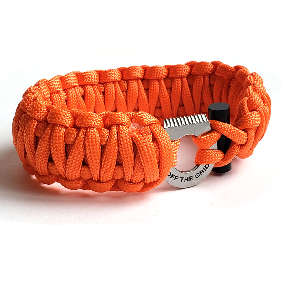 Off-The-Grid Survival Bracelet Orange