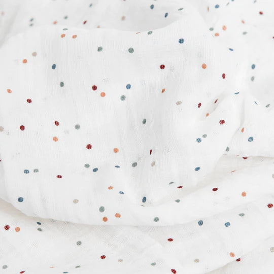Cotton Muslin Swaddle: Dots