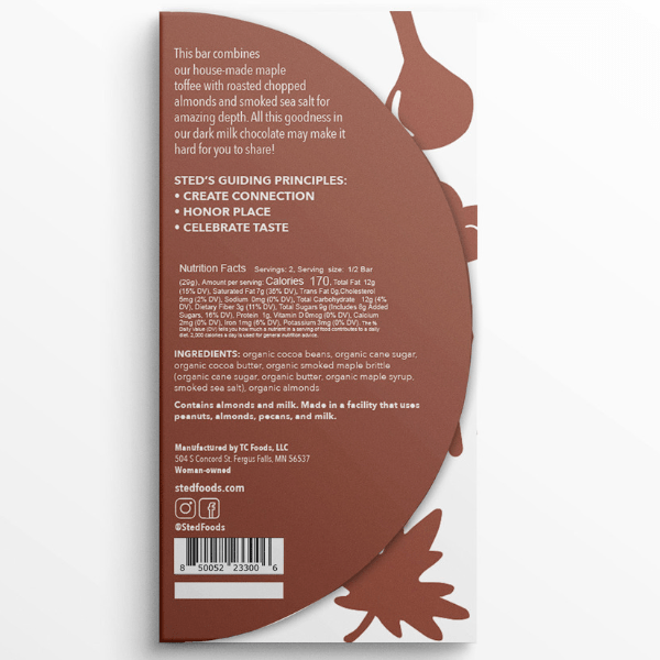 Almond Maple Brittle Chocolate Bar - DIGS