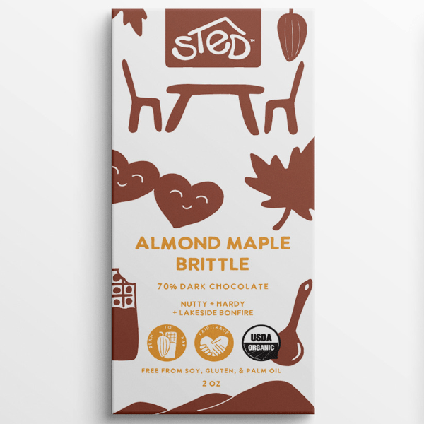 Almond Maple Brittle Chocolate Bar - DIGS