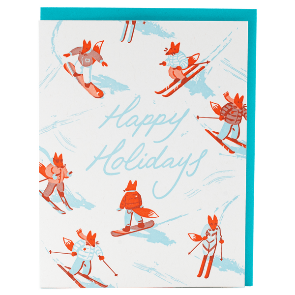 Alpine Foxes Holiday Cards, Box Set of 8 - DIGS