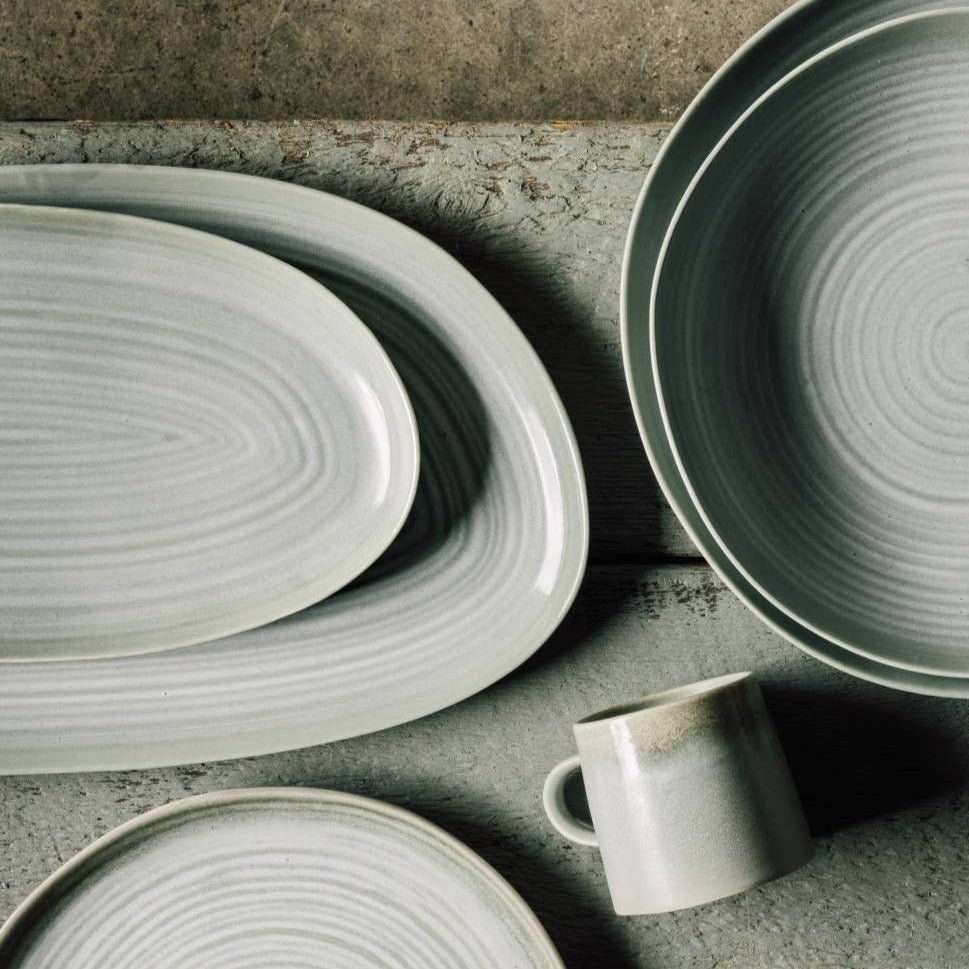 Aquarius Sage Small Oval Platter - DIGS
