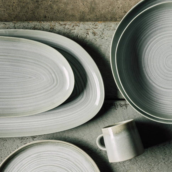 Aquarius Sage Small Oval Platter - DIGS