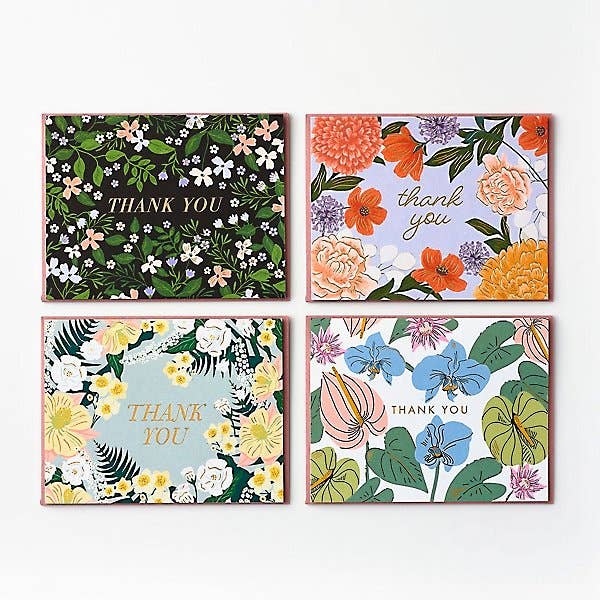 Assorted Floral Thank You Cards, Set/12 - DIGS