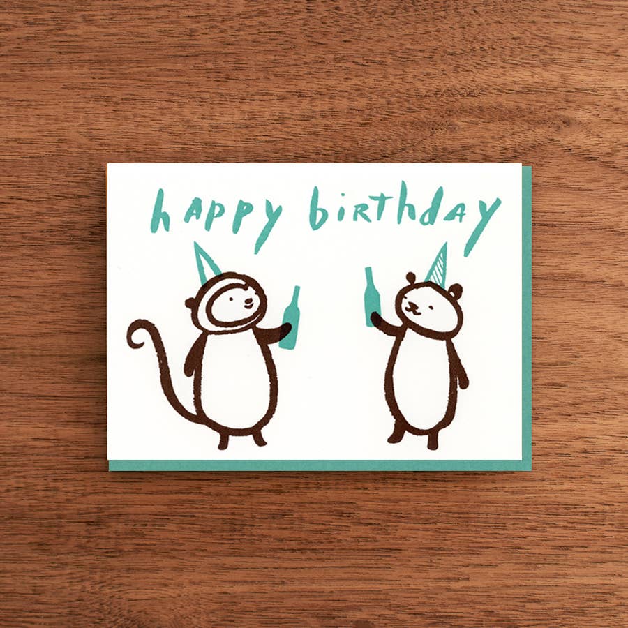 Beer Toast Letterpress Birthday Card - DIGS