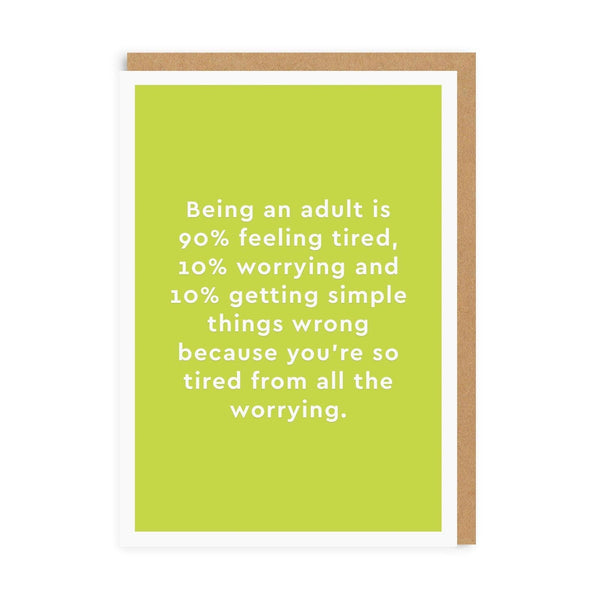 Being An Adult Greeting Card - DIGS