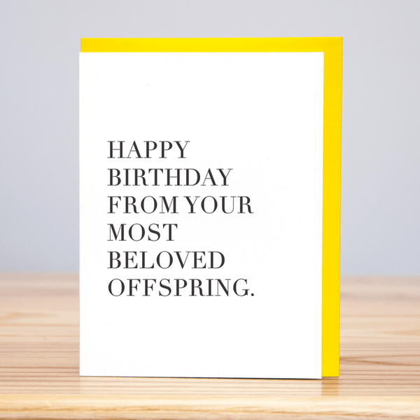Beloved Offspring Birthday Card - DIGS