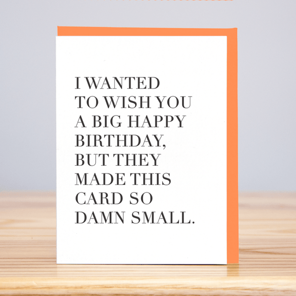 Big Happy Birthday, Small Card - DIGS