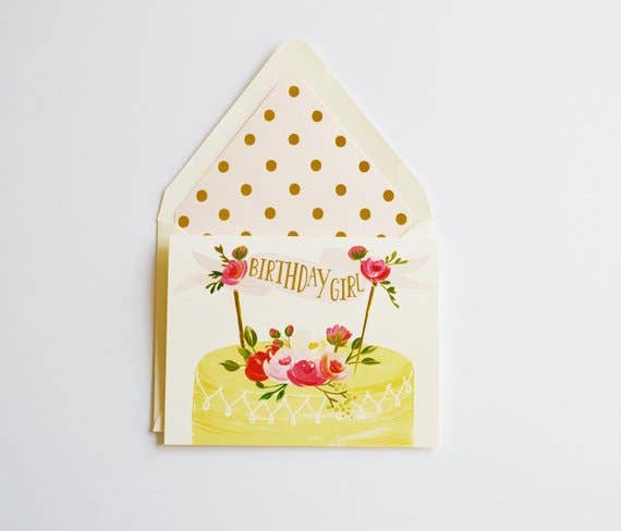 Birthday Girl Cake Card - DIGS