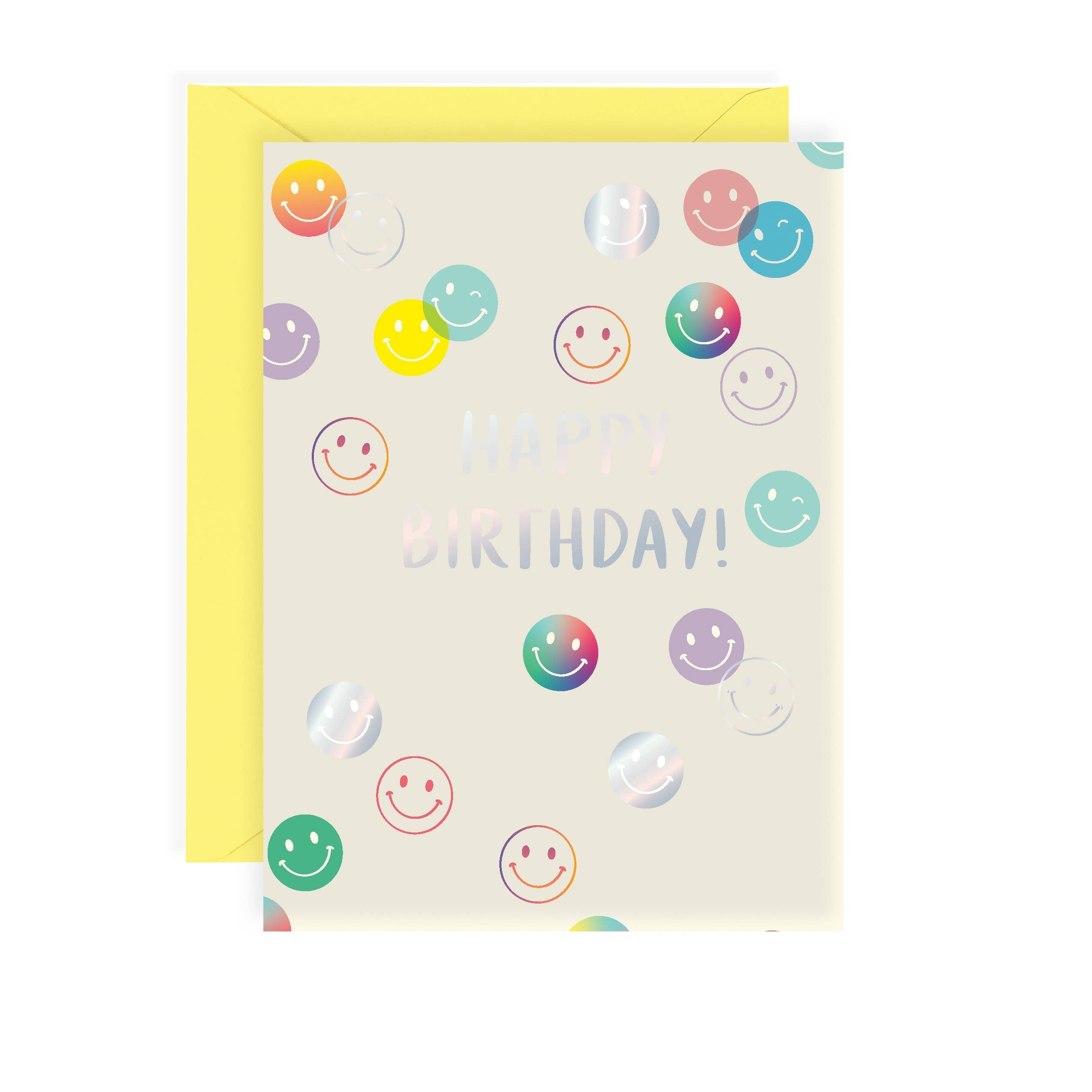 Birthday Holo Smilies Card - DIGS