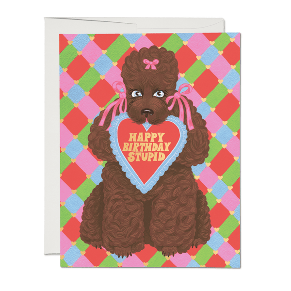 Birthday Poodle Card - DIGS
