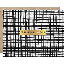 Black Crossed Lines Card - DIGS