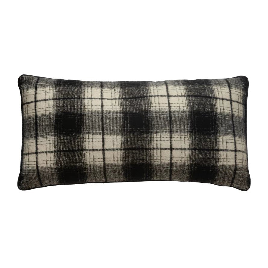 Black Plaid Lumbar Pillow - DIGS