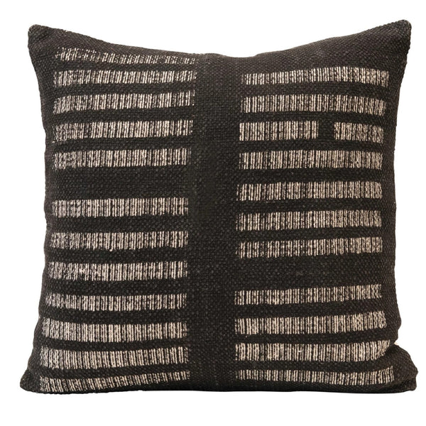 Black Woven Square Pillow - DIGS