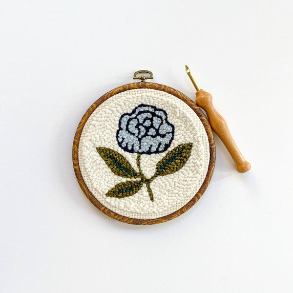 Blue Peony Punch Needle Kit - DIGS