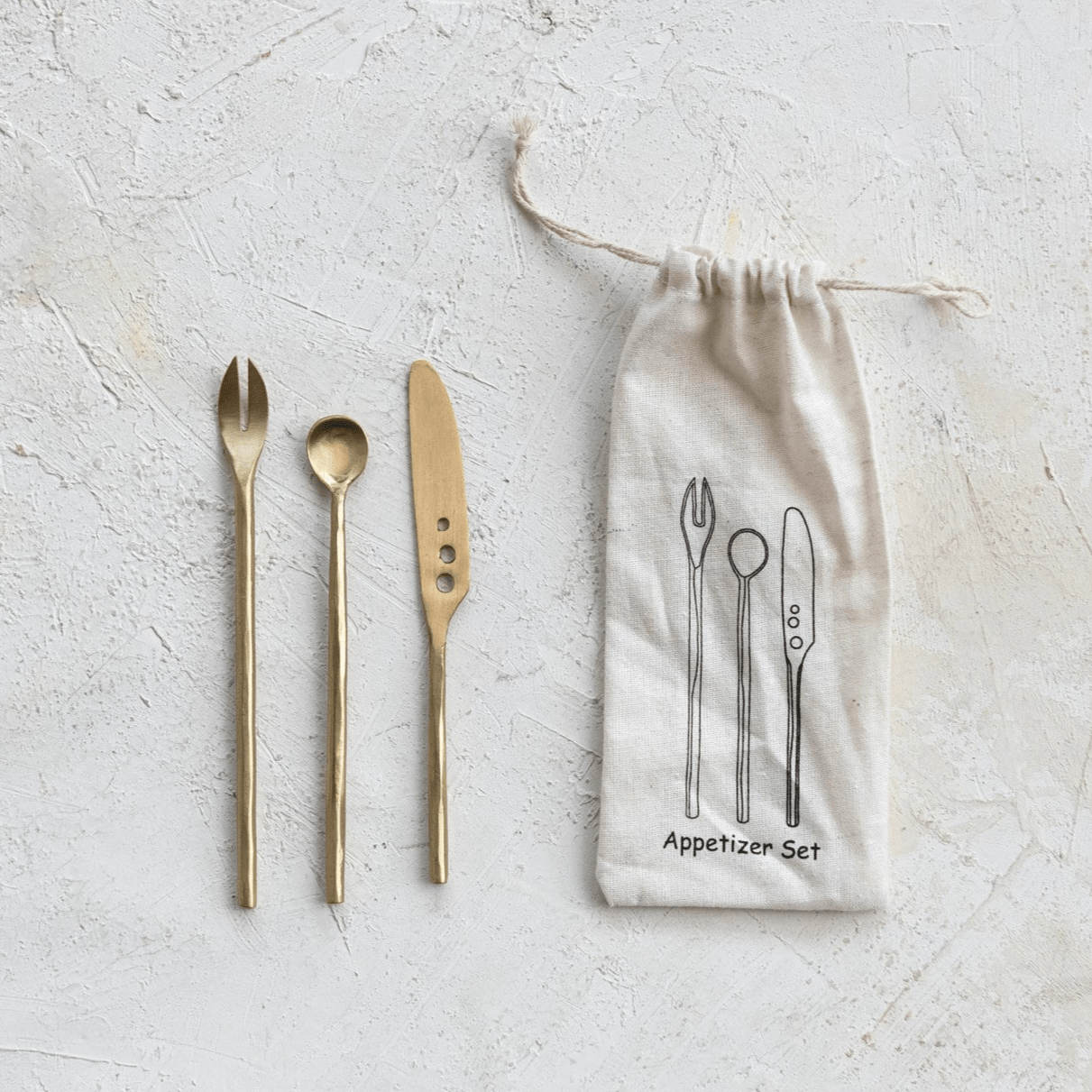 Brass Appetizer Cutlery Set - DIGS