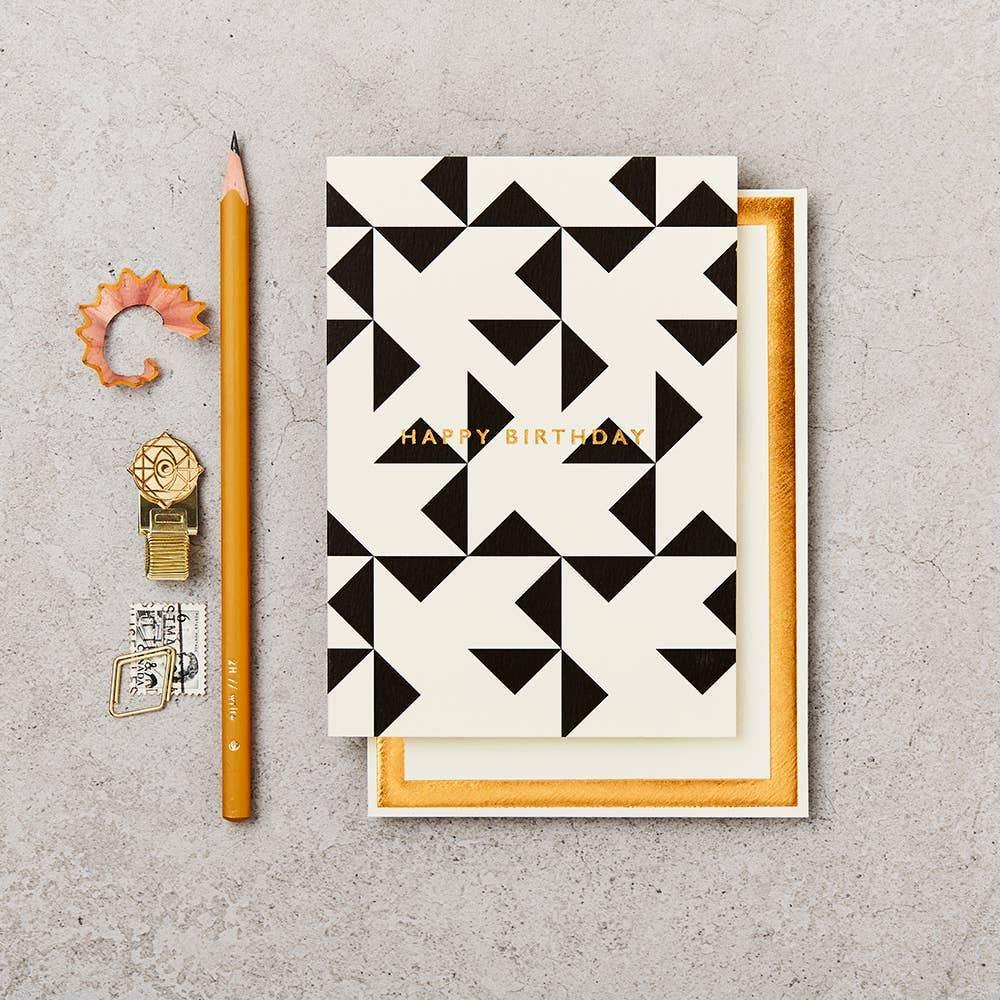 B&W Birthday Windmill Card - DIGS