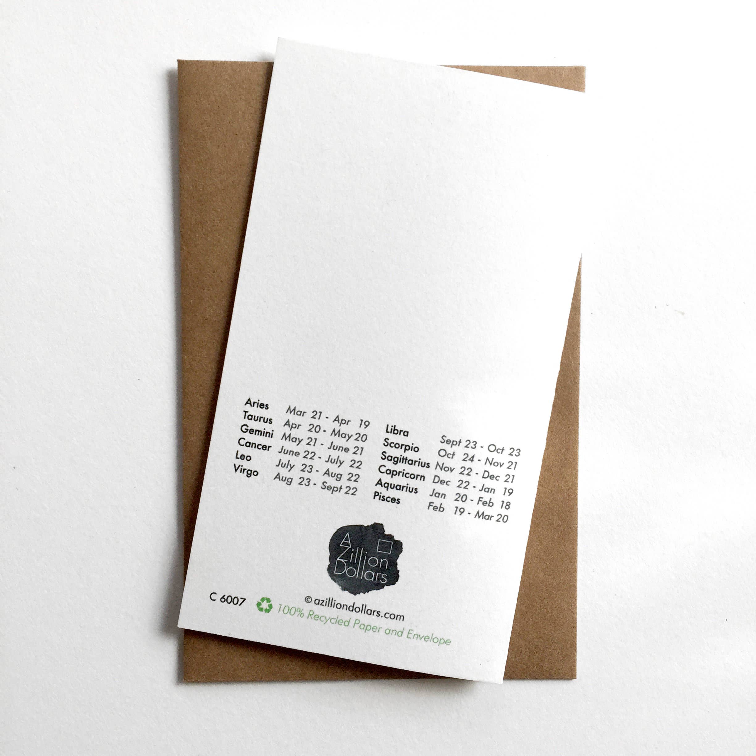 Capricorn the Goat Zodiac Card - DIGS