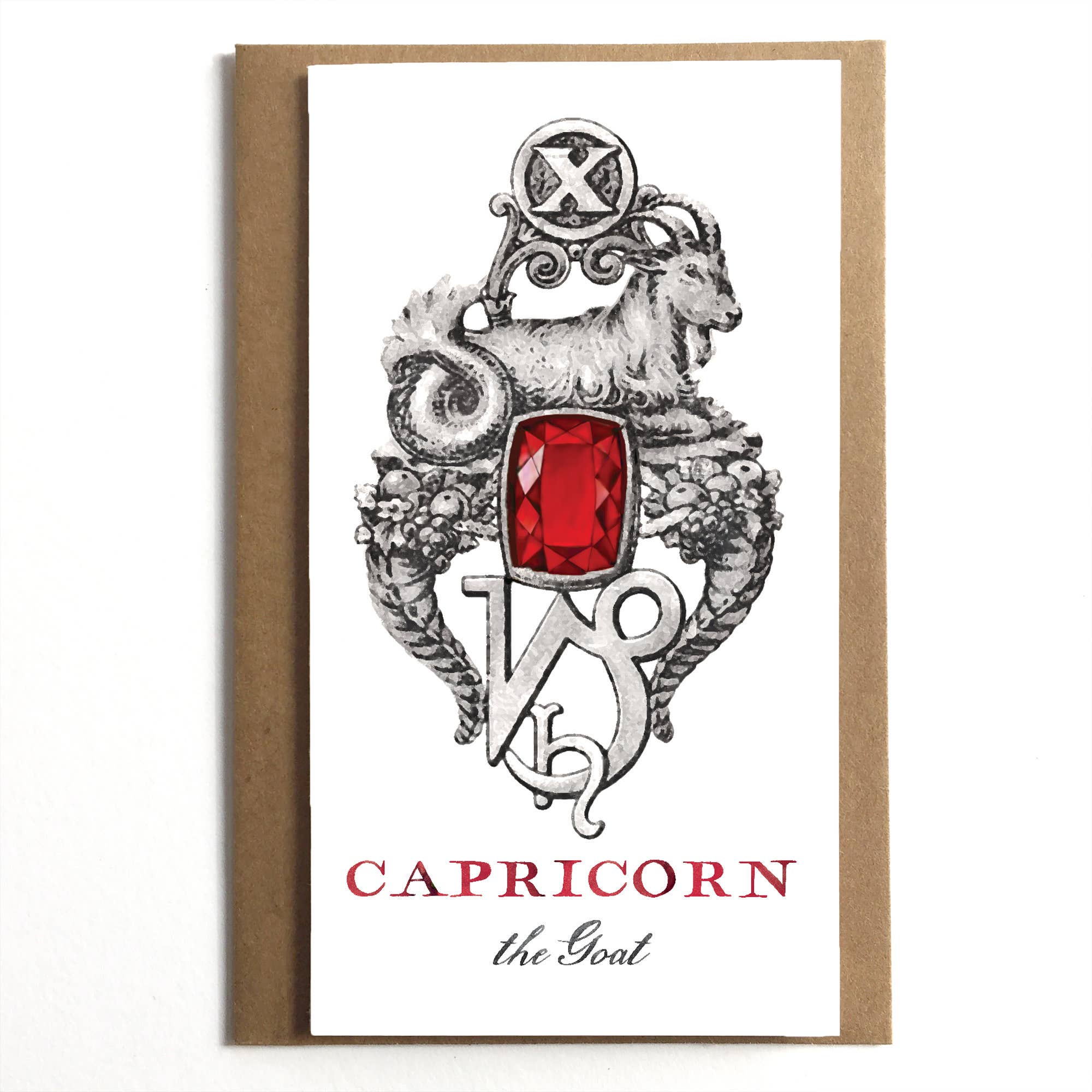 Capricorn the Goat Zodiac Card - DIGS