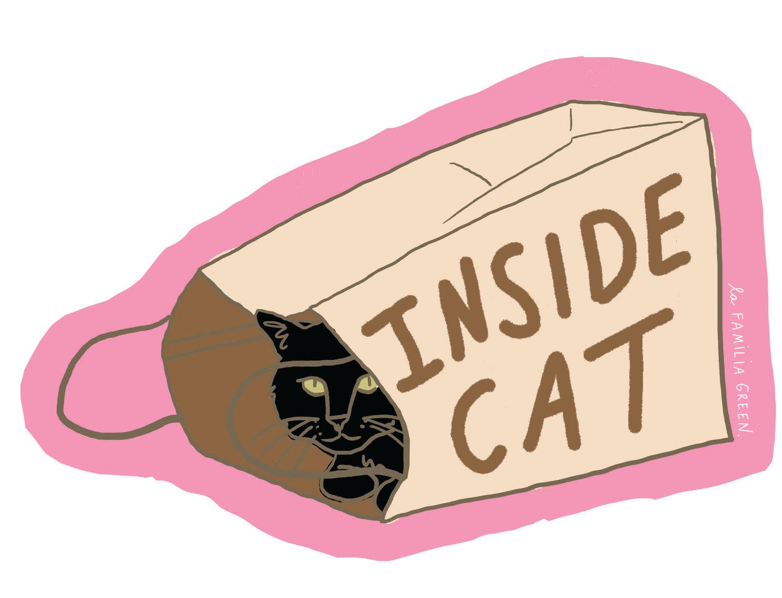 Cat Inside Bag Sticker - DIGS