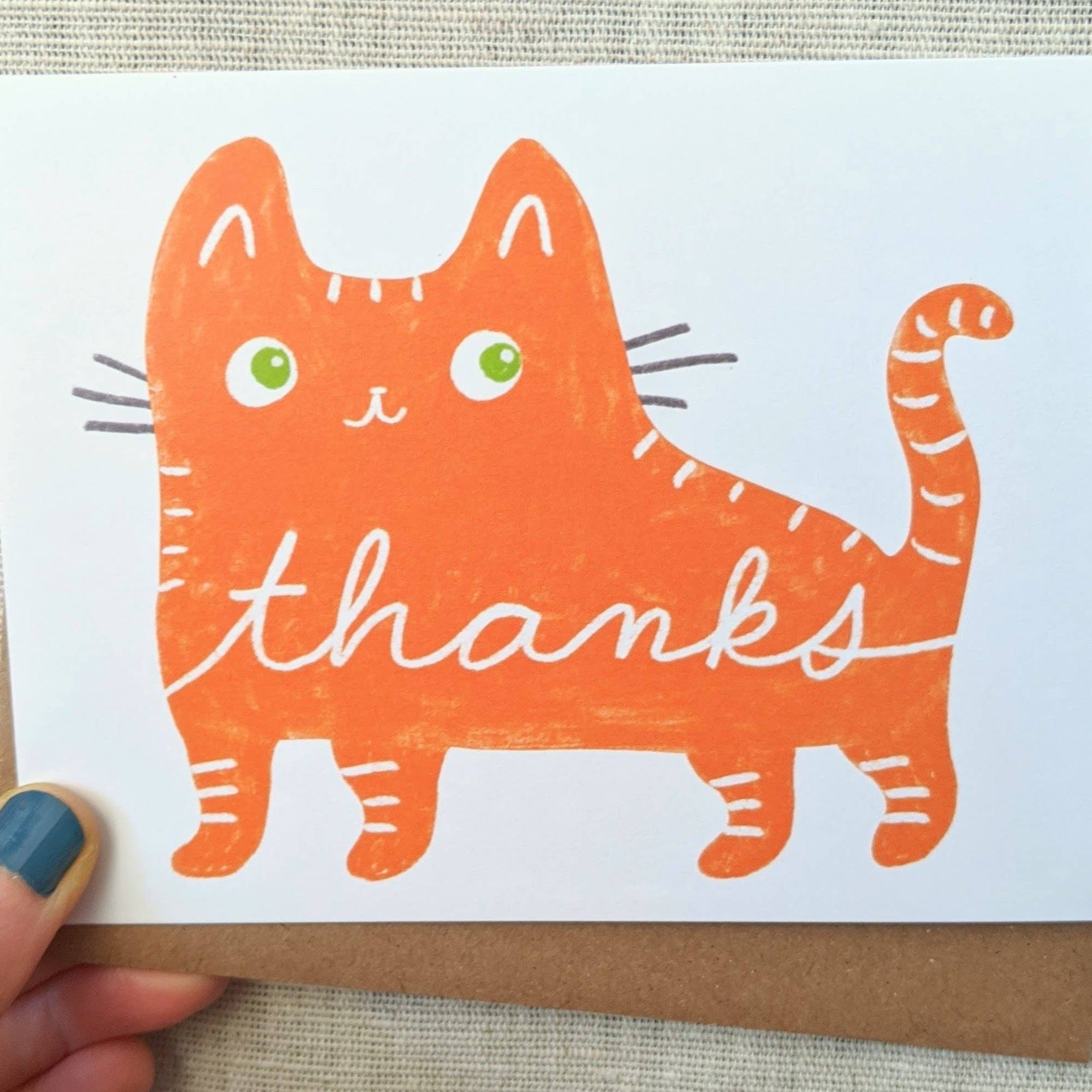 Cat Thanks Card - DIGS