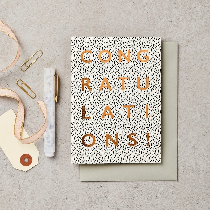 Congratulations B&W Card - DIGS