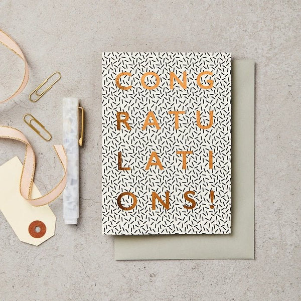 Congratulations B&W Card - DIGS