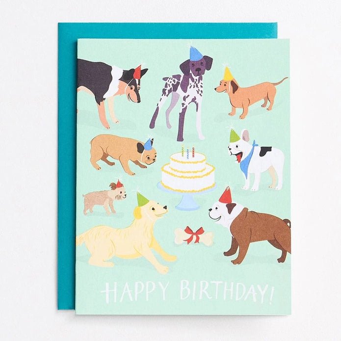 Dog Party Birthday Card - DIGS