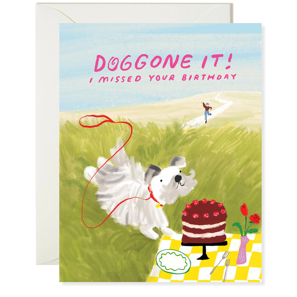 Doggone Belated Birthday Card - DIGS