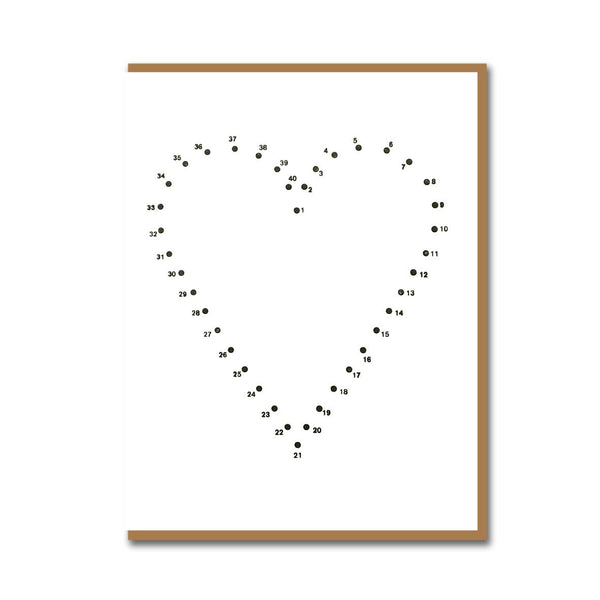 Dot to Dot Heart Card - DIGS