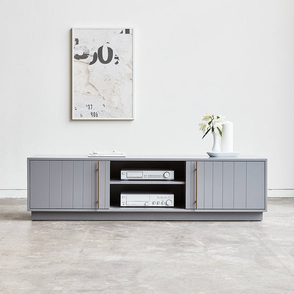 Elora Media Stand, Satin Dusk - DIGS