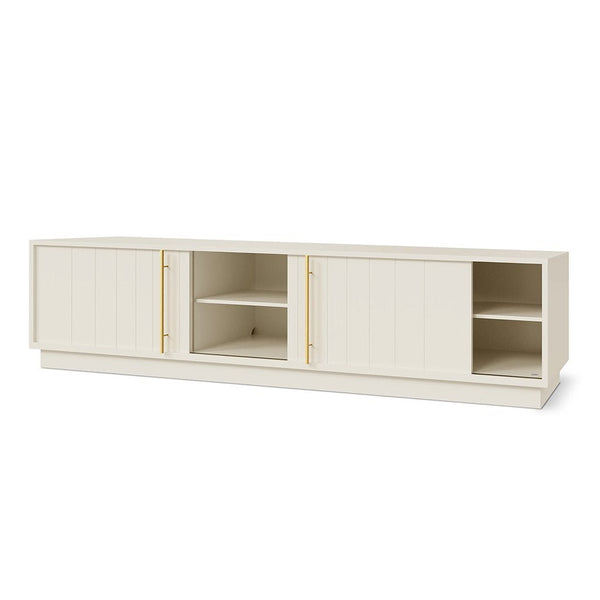 Elora Media Stand, Satin Pearl - DIGS