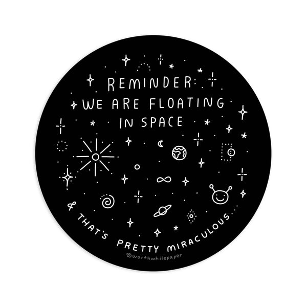 Floating in Space Die Cut Sticker - DIGS