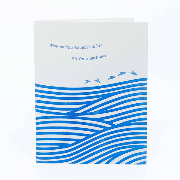 Flying Fish & Waves Birthday Card - DIGS