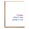 Forgot What I Was Going To Say Birthday Card - DIGS
