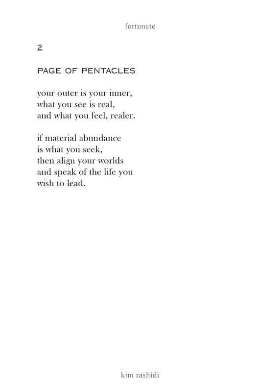 Fortunate: Tarot Poetry - DIGS