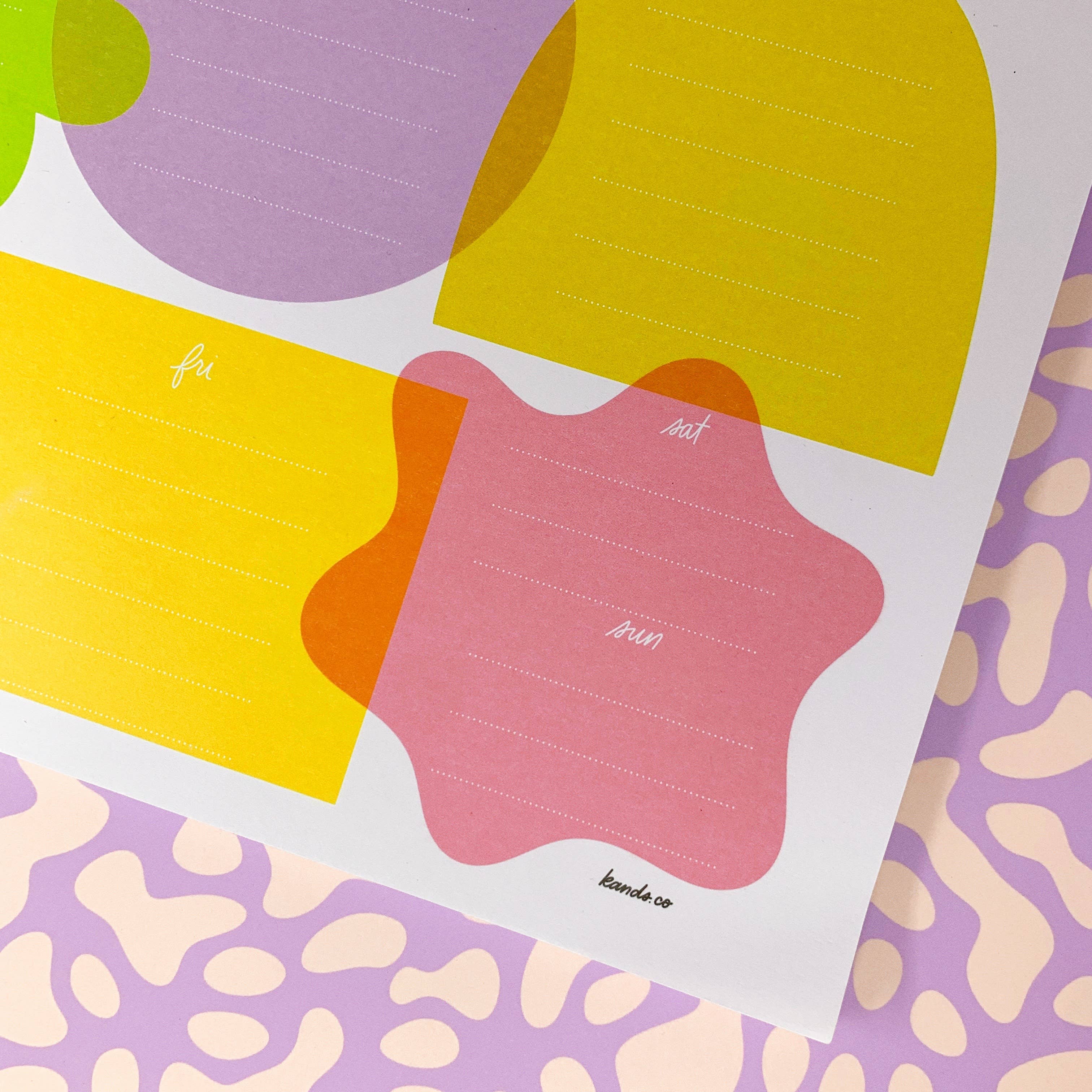 Fun With Shapes Weekly Desk Planner - DIGS