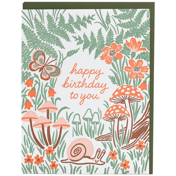 Garden Snail Birthday Card - DIGS