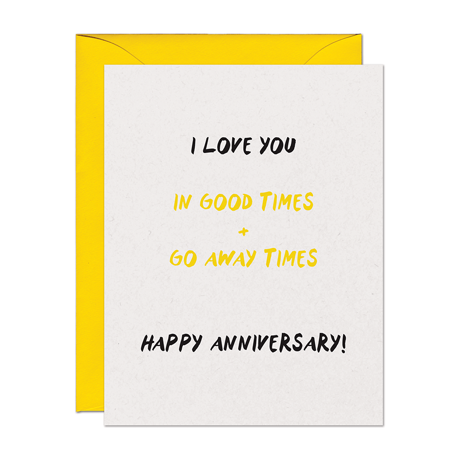Go Away Times Anniversary Card - DIGS