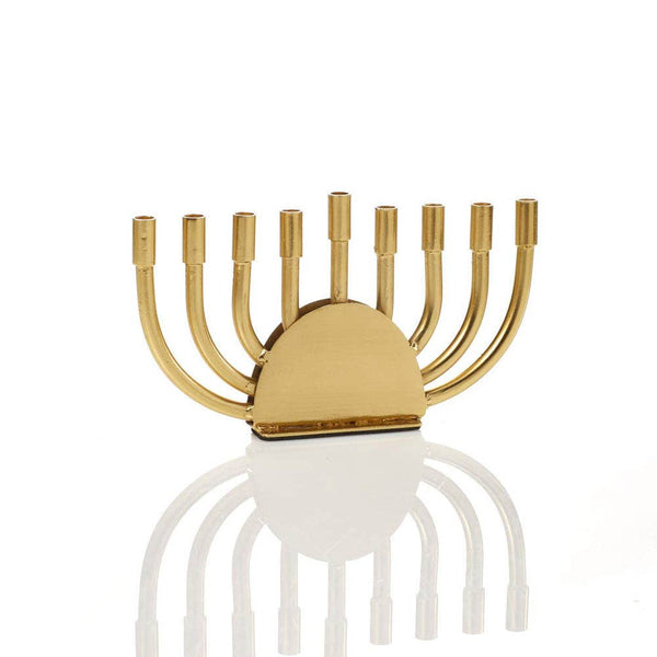 Golden Brass Hanukkah Menorah - DIGS