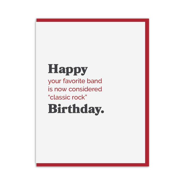 Happy Classic Rock Birthday Card - DIGS