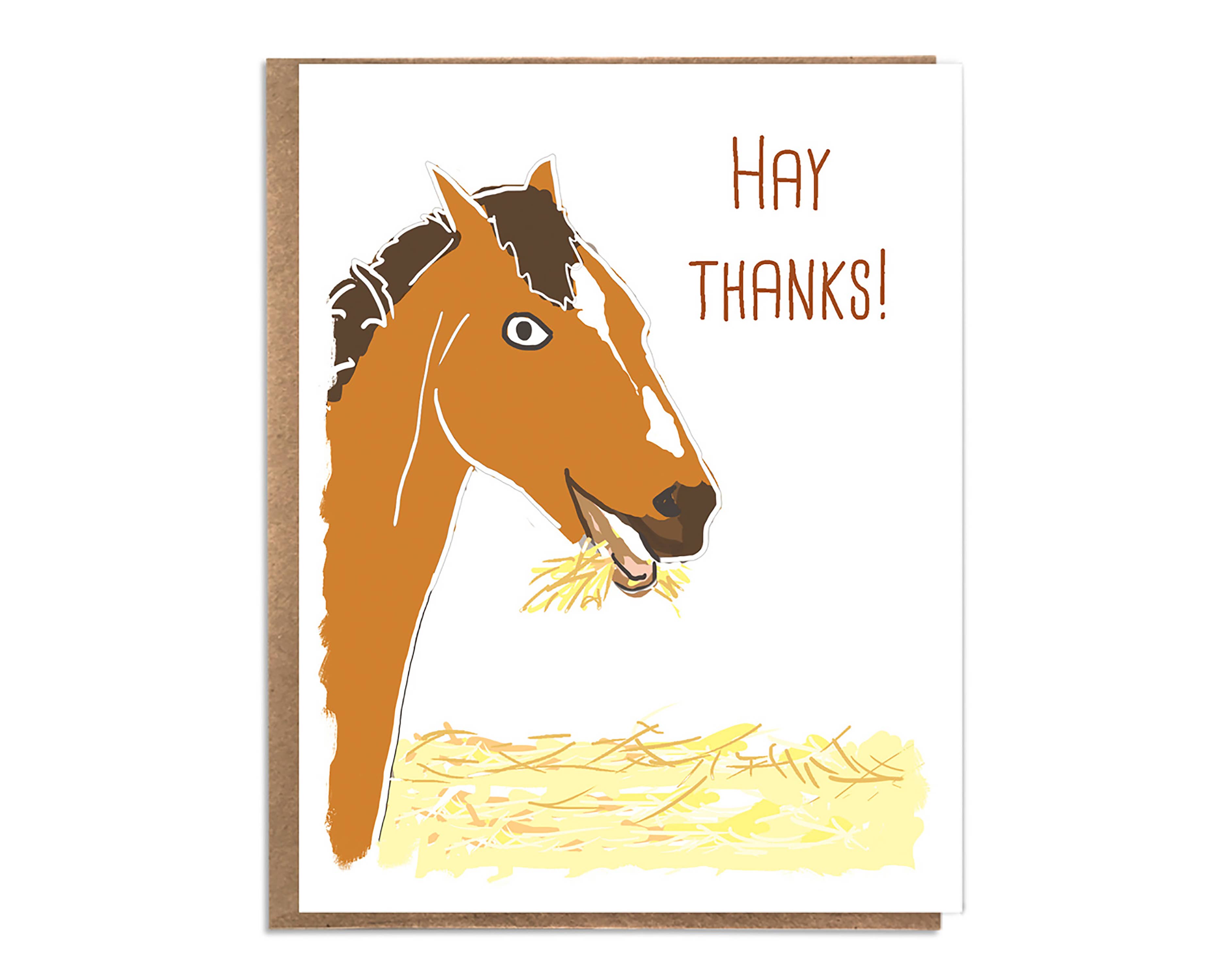 Hay Thanks! Horse Card - DIGS